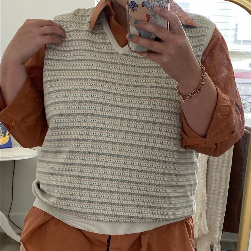 vintage trendy sweater vest, unisex